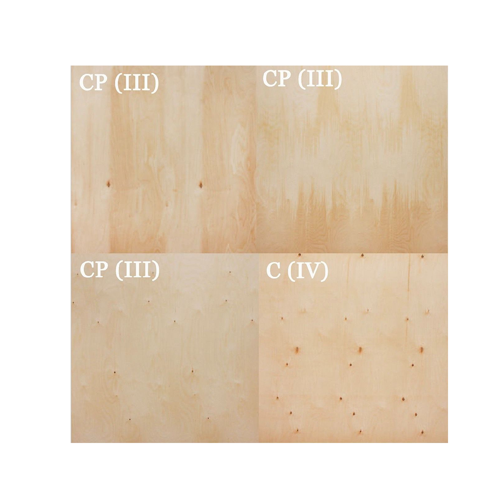 Minderwertiges Birkensperrholz (CP/CP, CP/C, C/C)